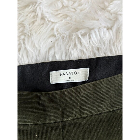 Babaton Aritzia Mitch green corduroy pants SIze 2 - Picture 6 of 12